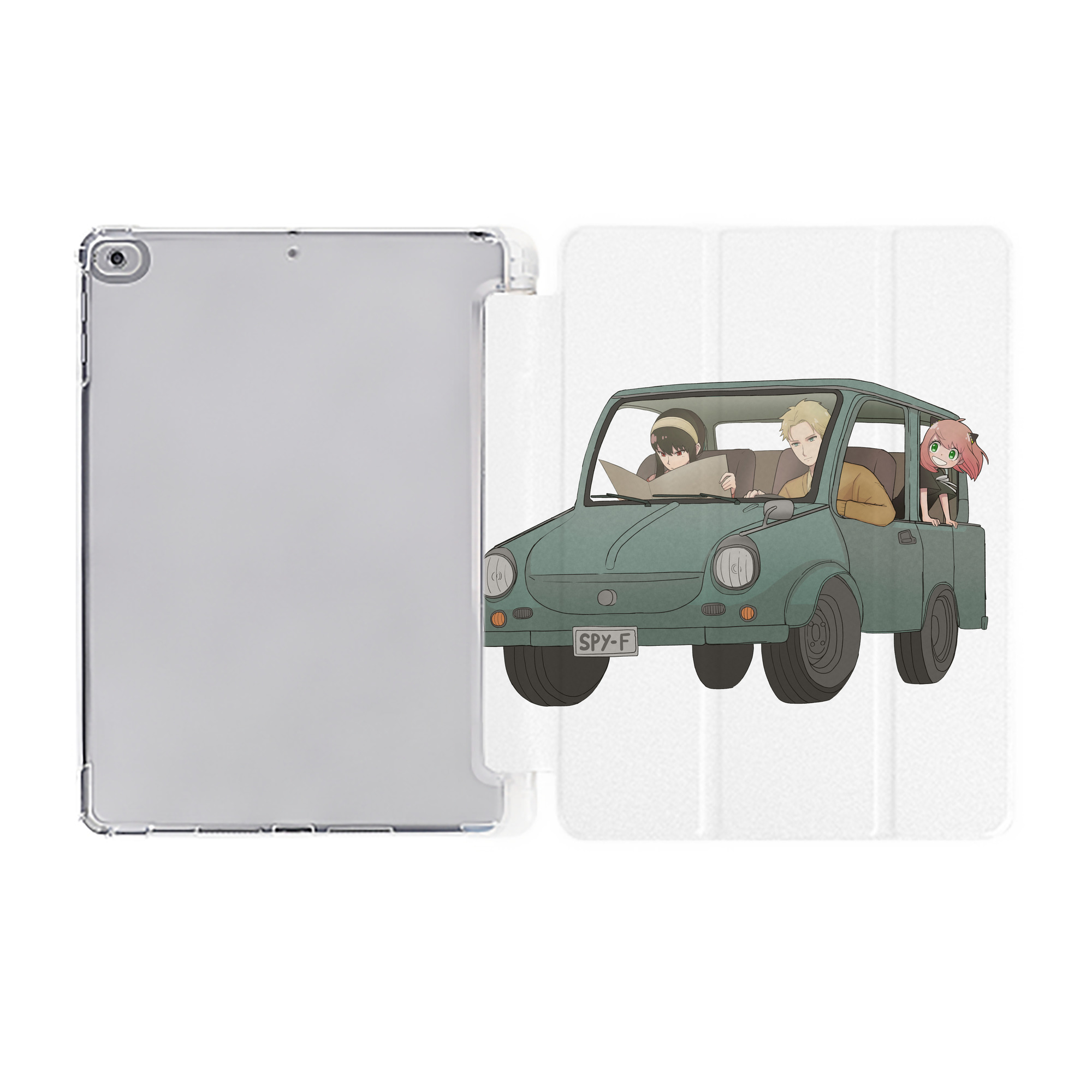 （画像用） SPY×FAMILY间谍家家酒 IPad ケース ペン収納付き 三つ折りスタンド PUレザー×シリコン 対応機種9.5/10.5/10.9インチ